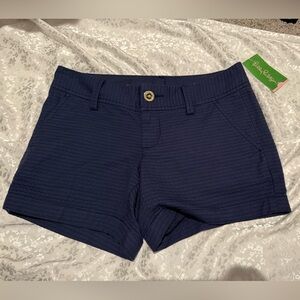 Lilly Pulitzer NWT navy blue Callahan shorts 00